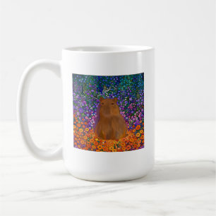 Cottagecore Decor Capybara Wildflower Meadow Coffee Mug