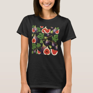 Cottagecore Fig Fruit Botanical Illustration Garde T-Shirt