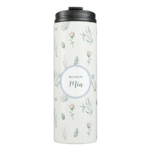 Cottagecore Floral Back To School Personalised Thermal Tumbler