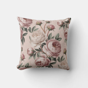 Cottagecore Floral Romantic Vintage Peony Cushion
