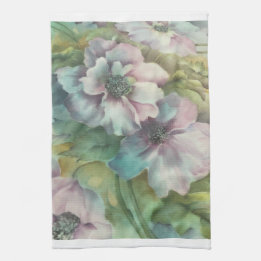 Cottagecore Floral Tea Towel | Elegant Anemone 