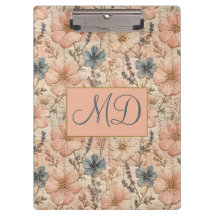 Cottagecore Flower Pattern Delicate Folk Art Print