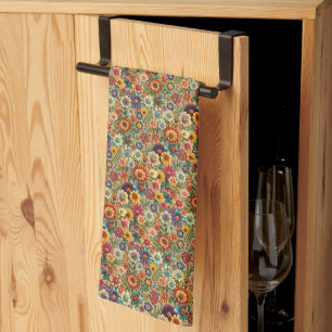 Cottagecore Flowers Botanical Garden Tea Towel