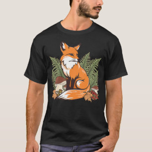 Cottagecore Fox Aesthetic Art Nature Wildlife Fox  T-Shirt