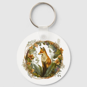 Cottagecore Fox Vintage Key Ring