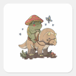 Cottagecore Frog Aesthetic Mushroom Cute Goblinco Square Sticker