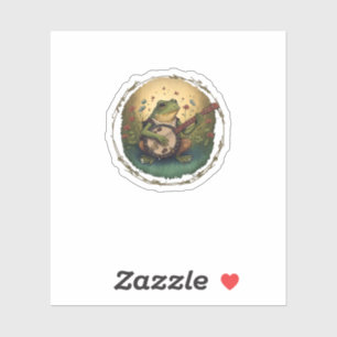 Cottagecore Frog Playing Banjo Goblincore Aestheti