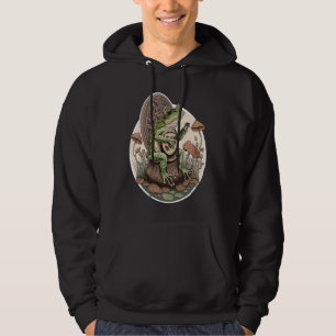 Cottagecore Frog Playing His Banjo Hoodie
