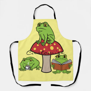 Cottagecore Frogs Thunder_Cove  Apron