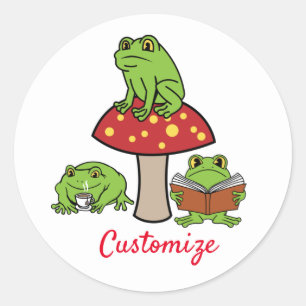 Cottagecore Frogs Thunder_Cove Classic Round Sticker
