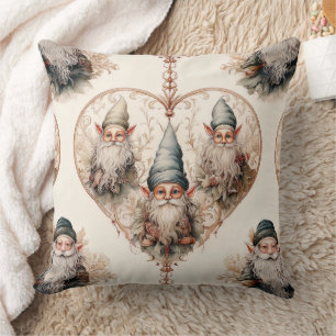 Cottagecore Garden Gnome Vintage Watercolor Cushion
