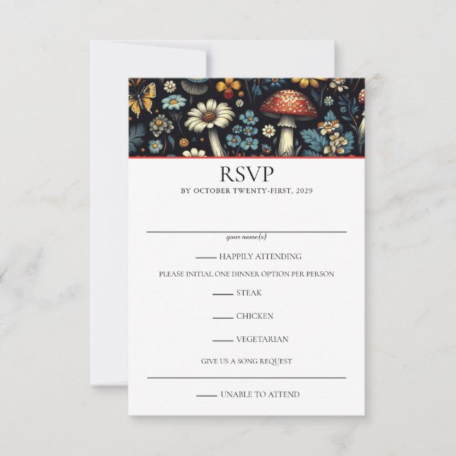 Cottagecore Garden RSVP Card (Front)