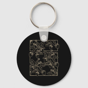 Cottagecore Goblincore Aesthetic Strawberries Key Ring