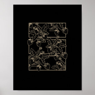 Cottagecore Goblincore Aesthetic Strawberries Poster