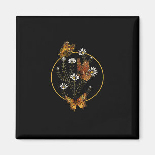 Cottagecore Goblincore Fairycore Graphic Flower Bu Magnet