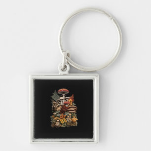 Cottagecore  Goblincore Mushroom Foraging Key Ring