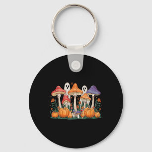 Cottagecore Halloween Ghost Mushroom Product Key Ring