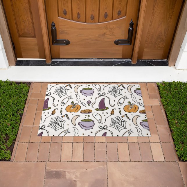 Cottagecore Halloween Pattern Doormat (Outdoor)
