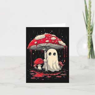 Cottagecore Halloween Shirt Ghost Mushroom Spooky Card
