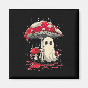 Cottagecore Halloween Shirt Ghost Mushroom Spooky Magnet