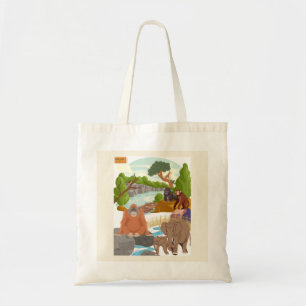 Cottagecore Jungle Animals Tote Bag - Cute Safari