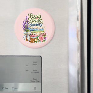 Cottagecore Laundry Lavender Floral Linens Magnet