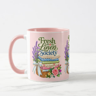 Cottagecore Laundry Lavender Floral Linens Mug