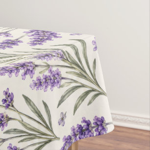Cottagecore Lavender Sprig Botanical Tablecloth