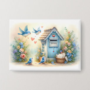 Cottagecore Love Letters Bluebird Mailbox