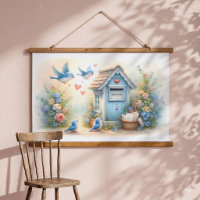 Cottagecore Love Letters Bluebird Mailbox