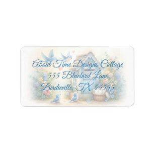 Cottagecore Love Letters Bluebird Mailbox Label
