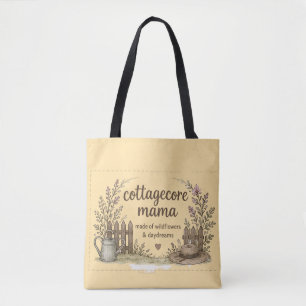 Cottagecore Mama Country Lifestyle Straw Hat and W Tote Bag