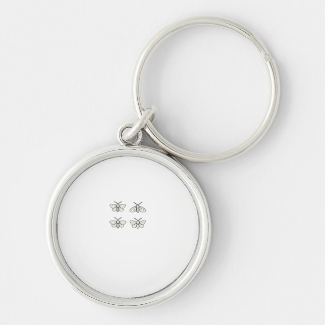 Cottagecore Moths Classic Key Ring (Front)