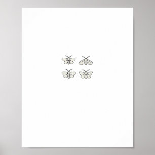 Cottagecore Moths Classic Poster
