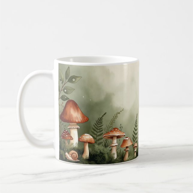 Cottagecore Mushroom Forest Mug (Left)