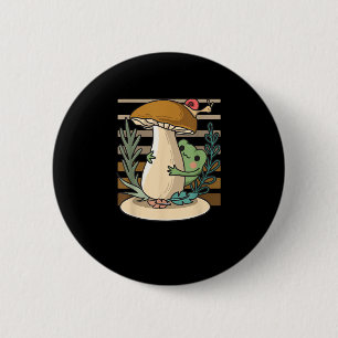 Cottagecore Mushroom Forest Toad Goblincore Mycolo 6 Cm Round Badge