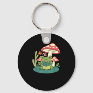 Cottagecore Mushroom Forest Toad Goblincore Mycolo Key Ring