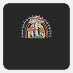 Cottagecore  Mushroom Goblincore Mycology Natureco Square Sticker