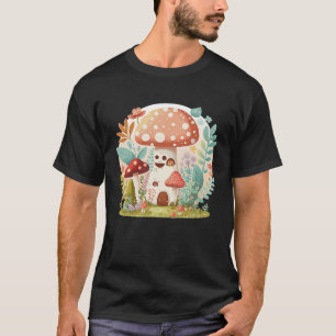 Cottagecore Mushroom Toadstool House Cute Forest T-Shirt