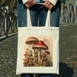 Cottagecore Mushroom Tote Bag