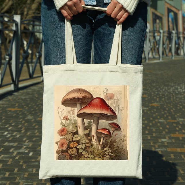 Cottagecore Mushroom Tote Bag (Creator Uploaded)