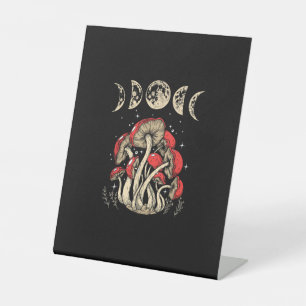 Cottagecore Mushrooms Academia Goblincore Aestheti Pedestal Sign