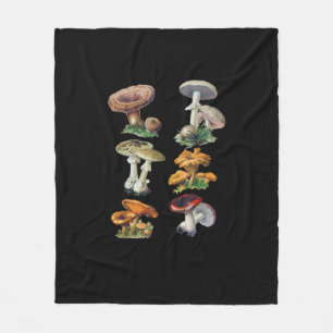 Cottagecore Mushrooms Goblincore Aesthetic Mushroo Fleece Blanket