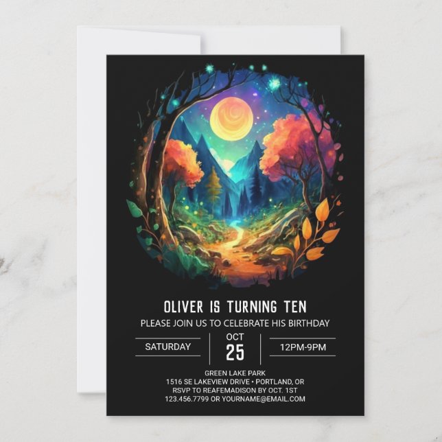 Cottagecore Mystical Brushwood Birthday Invitation (Front)