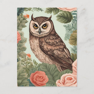 Cottagecore Owl Postcard