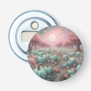 Cottagecore personalised Pink & Mint Pumpkin Patch Bottle Opener