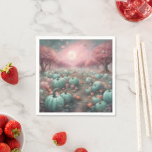 Cottagecore personalised Pink & Mint Pumpkin Patch