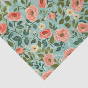 Cottagecore Pink Floral Gift Tissue Paper