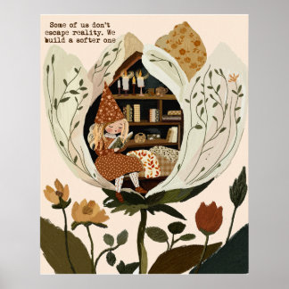 Cottagecore Reading Nook Wall Art
