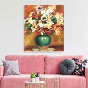 Cottagecore Renoir Floral Bouquet Fine Art Canvas Print